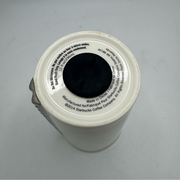 Starbucks Ceramic White Tumbler With Silver Studs 2014 - Picture 5 of 6